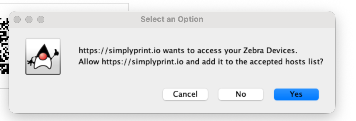Zebra Browser Print asking to add simplyprint.io to accepted hosts